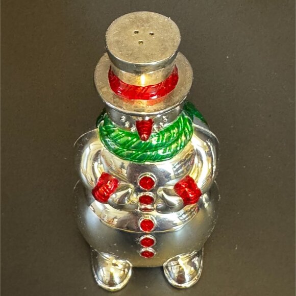 International Silver Co Holiday Cheer Red & Green Snowmen Salt & Pepper Shakers - Picture 4 of 12